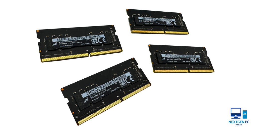 Lot of 4 Micron 8GB DDR4 iMac MacBook RAM PC4-2400T 1Rx8 MTA8ATF1G64HZ-2G3E1