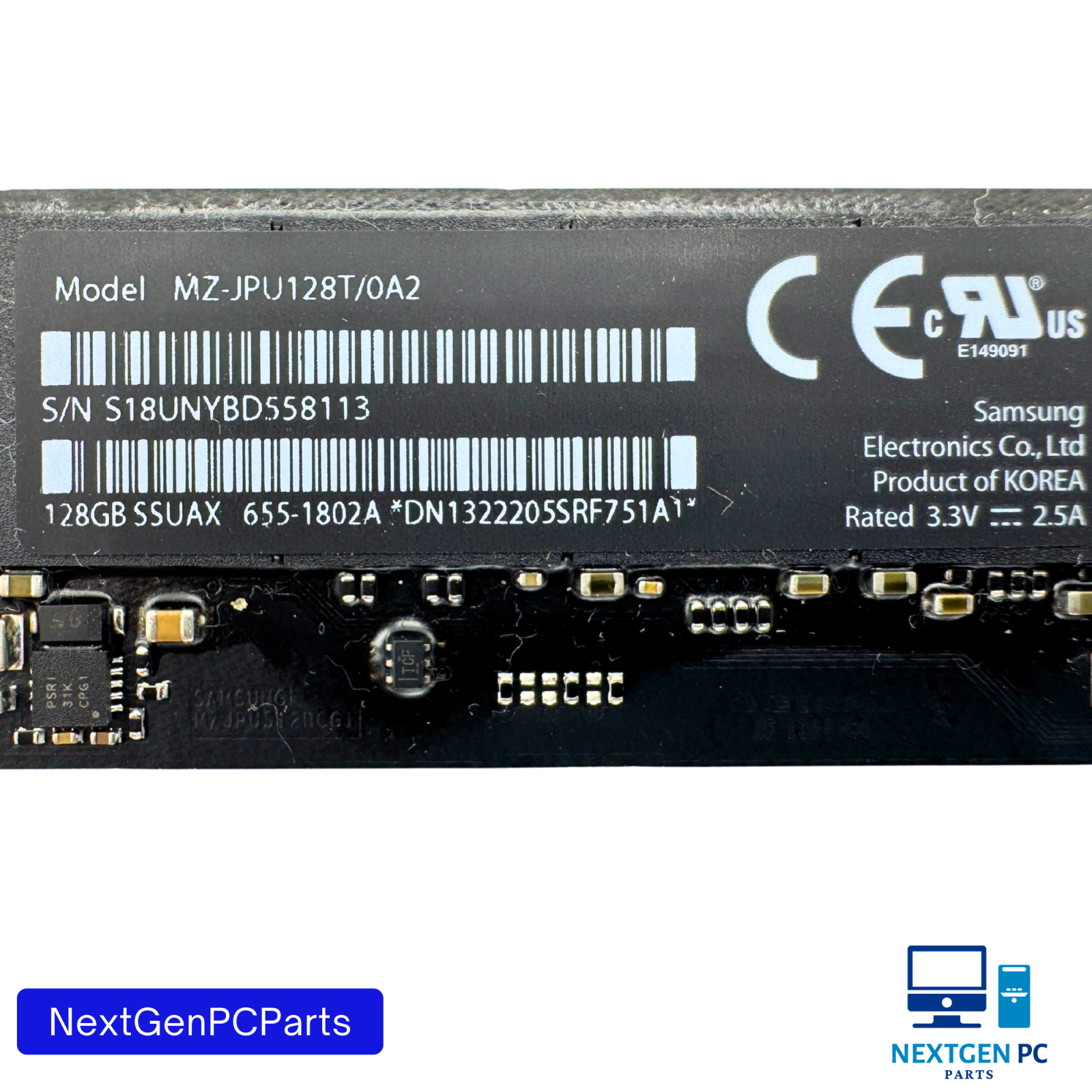 MacBook Air A1466 MD760LL/A 128Gb SSD Solid State Drive MZ-JPU128T/0A2 655-1802A