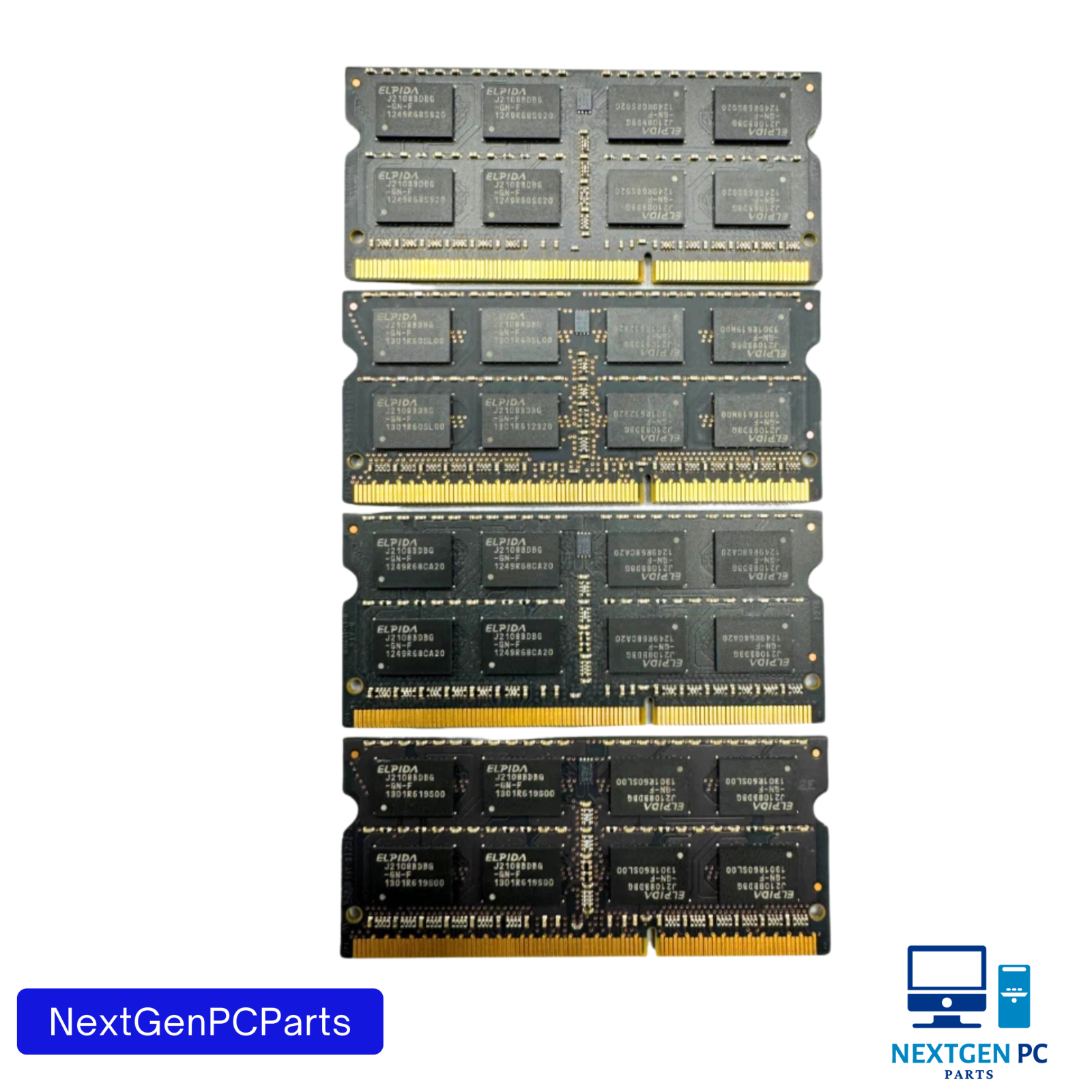16GB (4x4GB) PC3-12800s DDR3-1600MHz 2Rx8 Non-ECC Elpida EBJ41UF8BDU5-GN-F