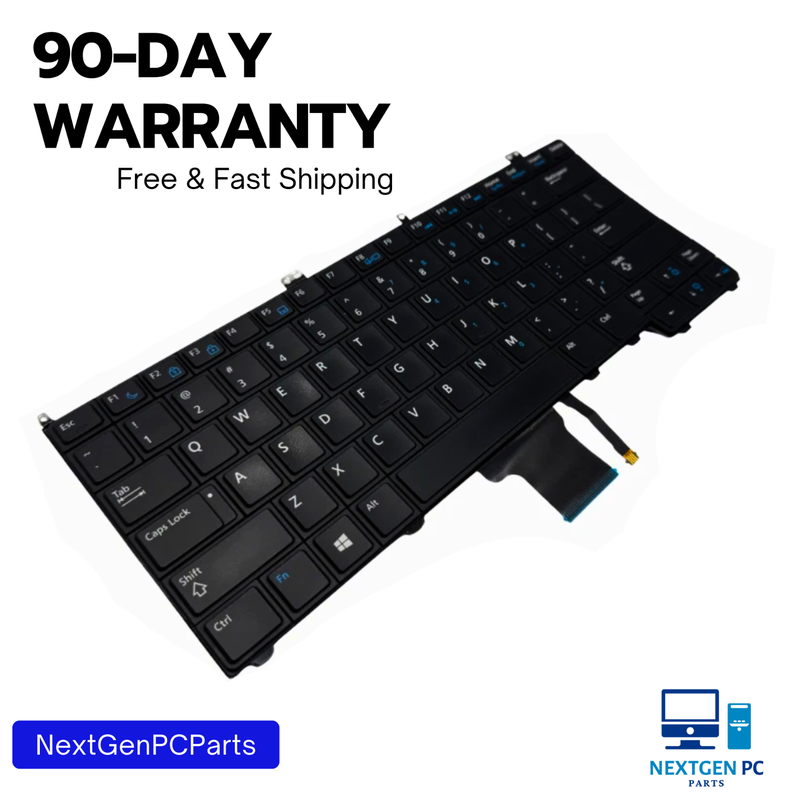 Dell Latitude 12 7000 E7240 E7440 Backlit Keyboard RXKD2 CN-0RXKD2
