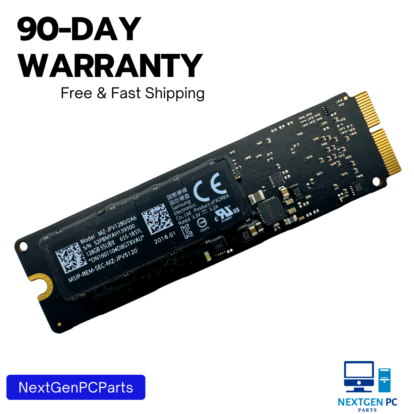 Apple Samsung 128GB SSD MZ-JPV1280/0A6 655-1857L 655-1858L MacBook iMac 2015 2017