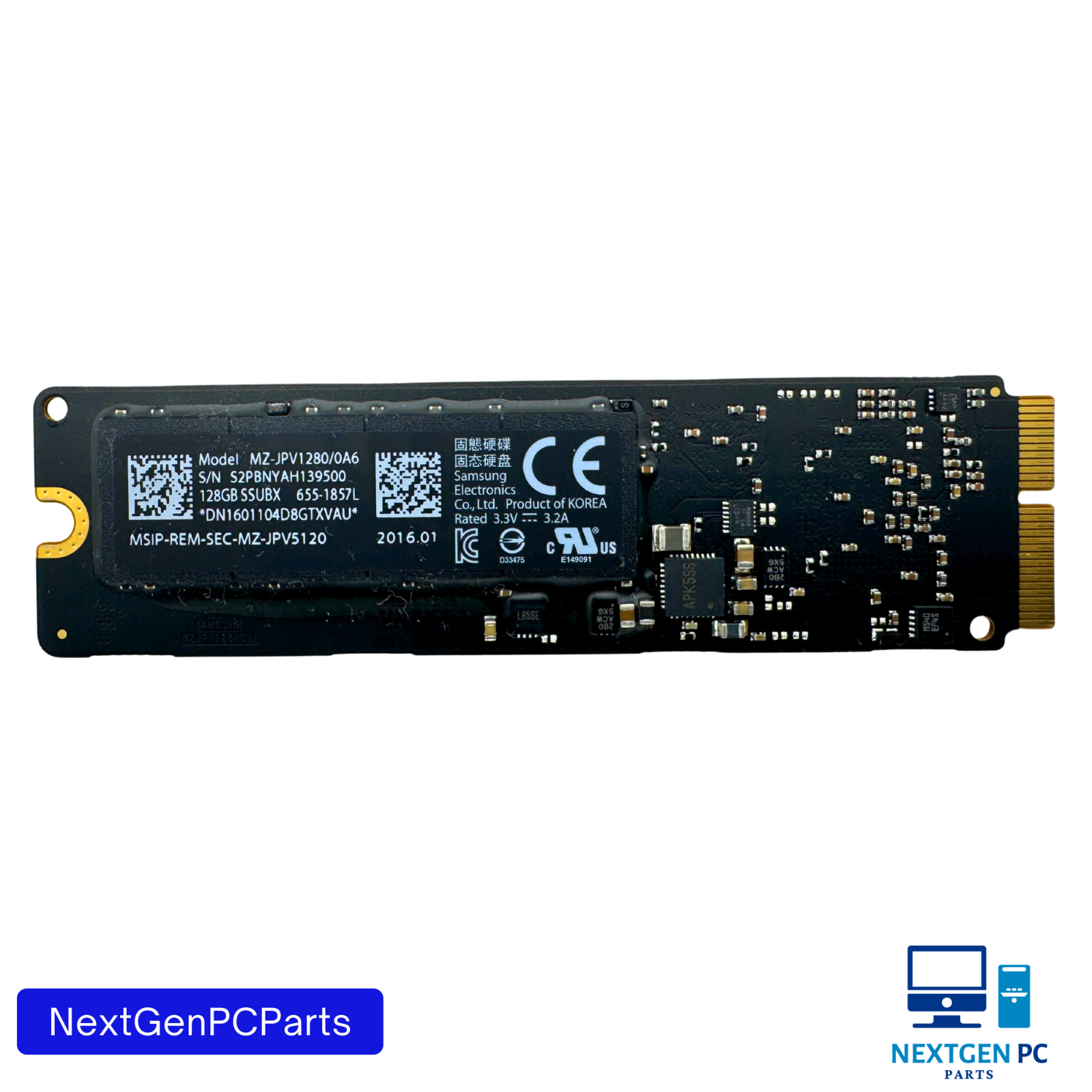 Apple Samsung 128GB SSD MZ-JPV1280/0A6 655-1857L 655-1858L MacBook iMac 2015 2017