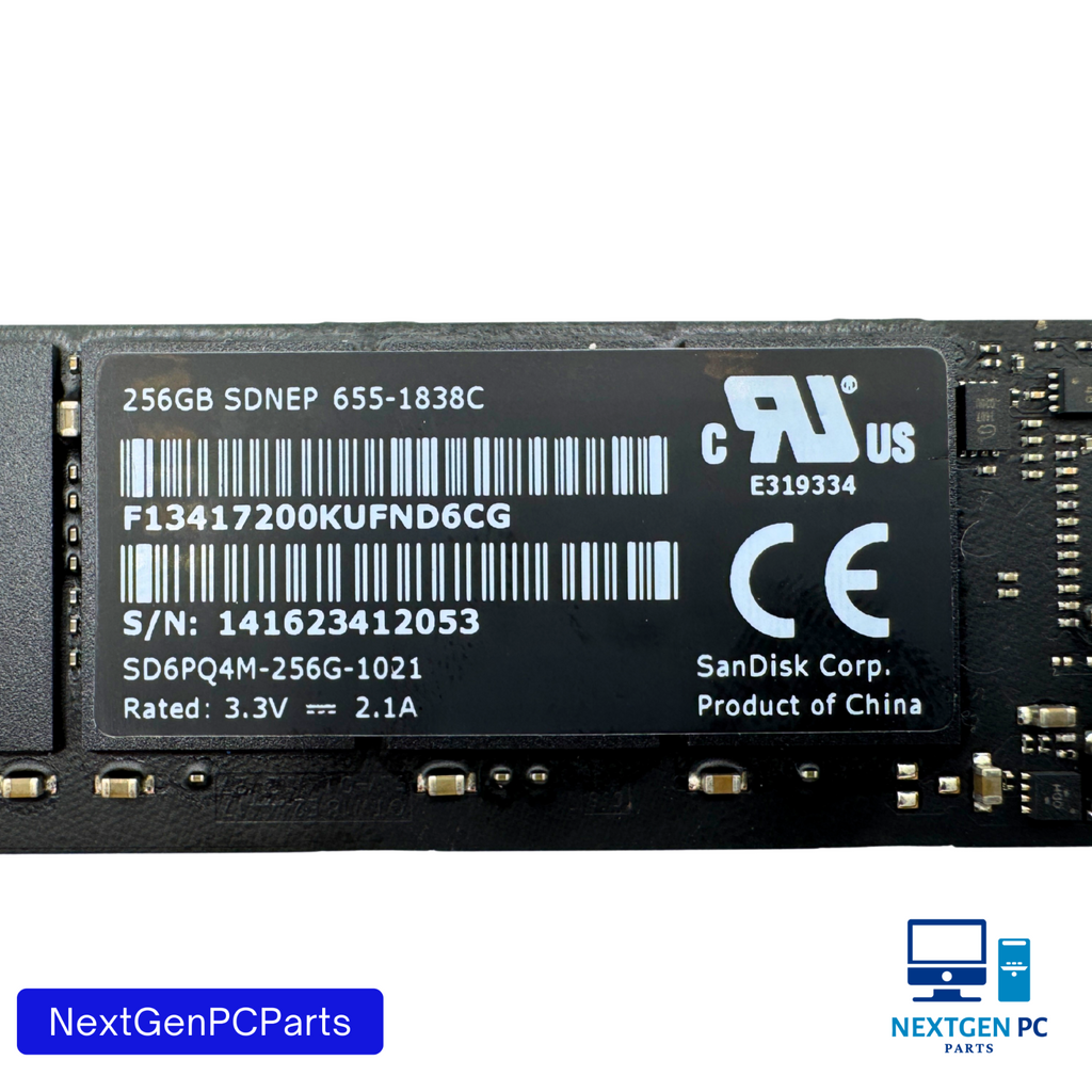 Apple / SanDisk SD6PQ4M-256G-1021 655-1838C 256GB SDNEP SSD Solid State