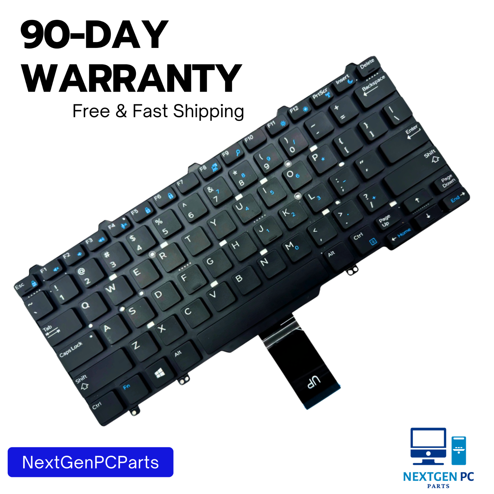 Dell Latitude E5450 E5470 E7450 E7470 Keyboard Non-Backlit No Pointer 094F68