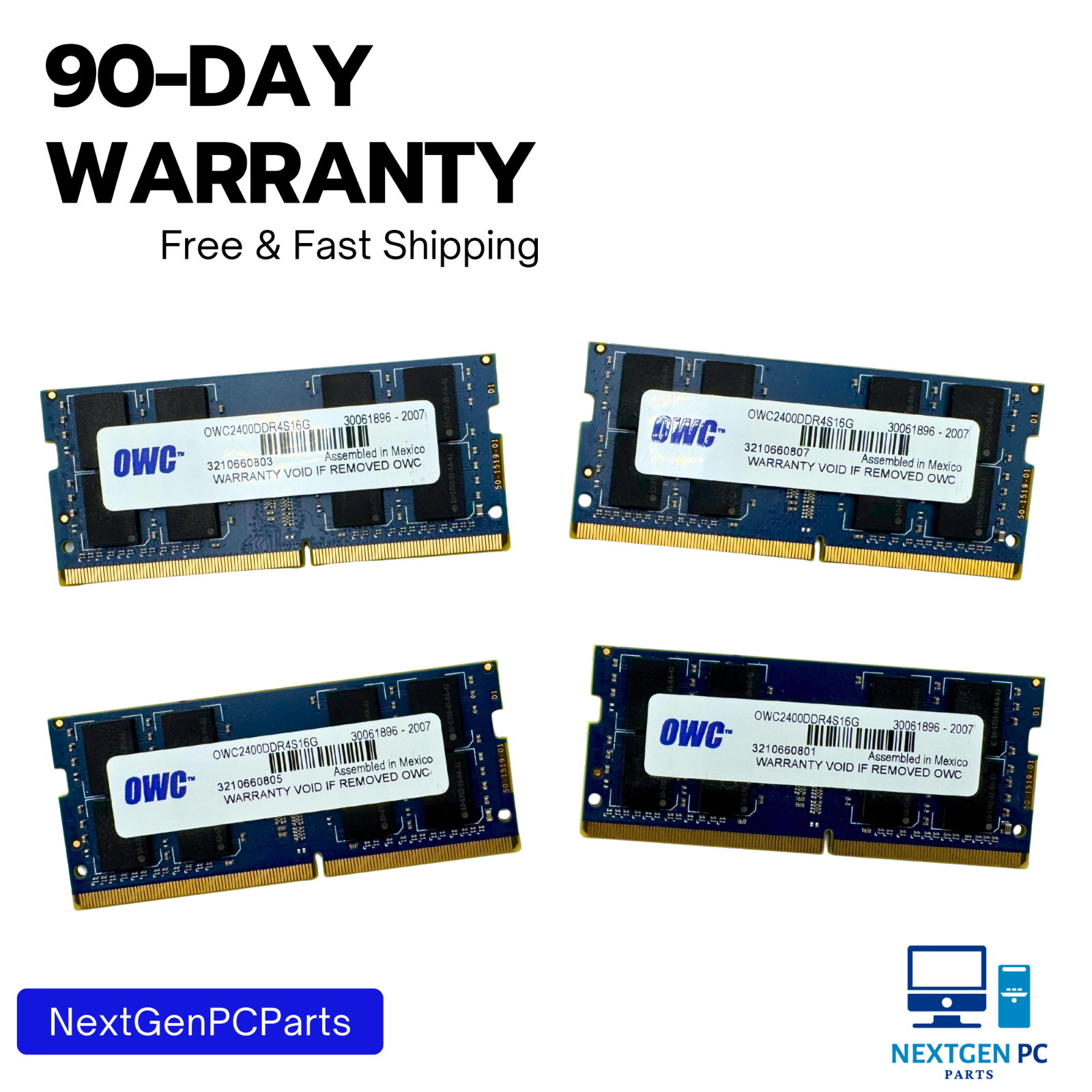 OWC 64GB (4×16GB) DDR4 2400MHz SO-DIMM Laptop iMac Mac macBook Memory RAM Kit