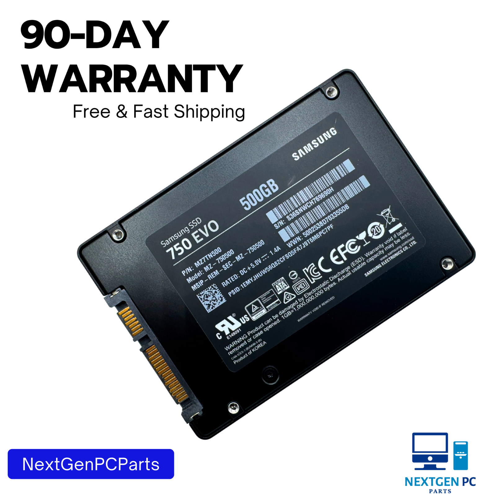 Samsung 750 EVO 500GB SATA III SSD 2.5" Solid State Drive MZ7TN500