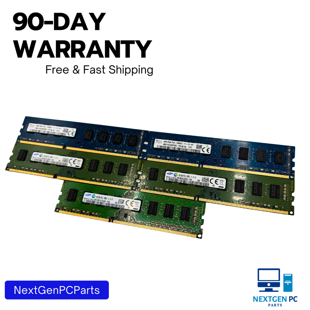 Lot of 5x 8GB DDR3 PC3-12800U 1600MHz Desktop RAM Mixed Samsung Hynix