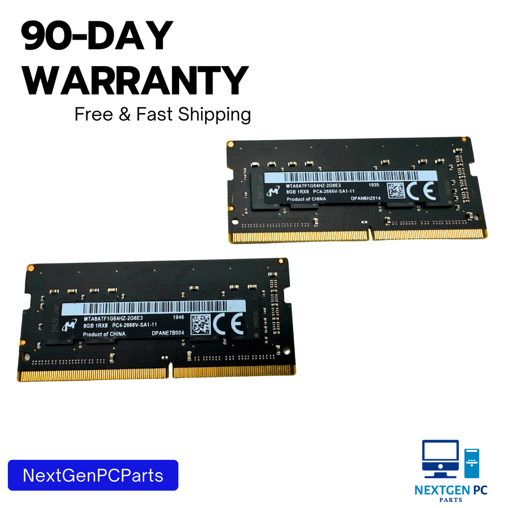 Micrón - MTA8ATF1G64HZ-2G6E3 - 2x8GB (16GB) - 1RX8 PC4-2666V-SE1-11 - DDR4 RAM