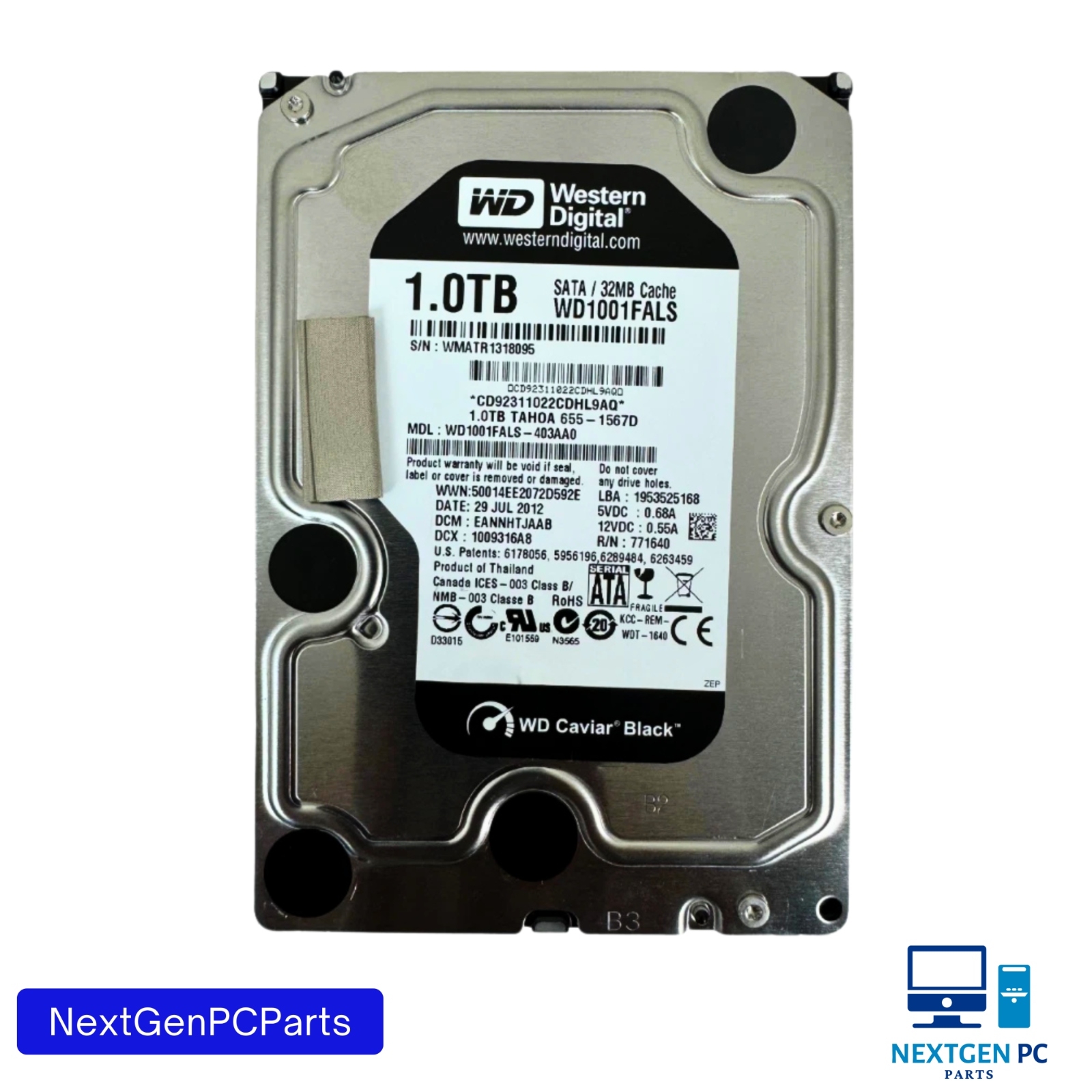 WD Caviar Black 1TB 3.5" SATA Hard Drive WD1001FALS-403AA0 – Tested