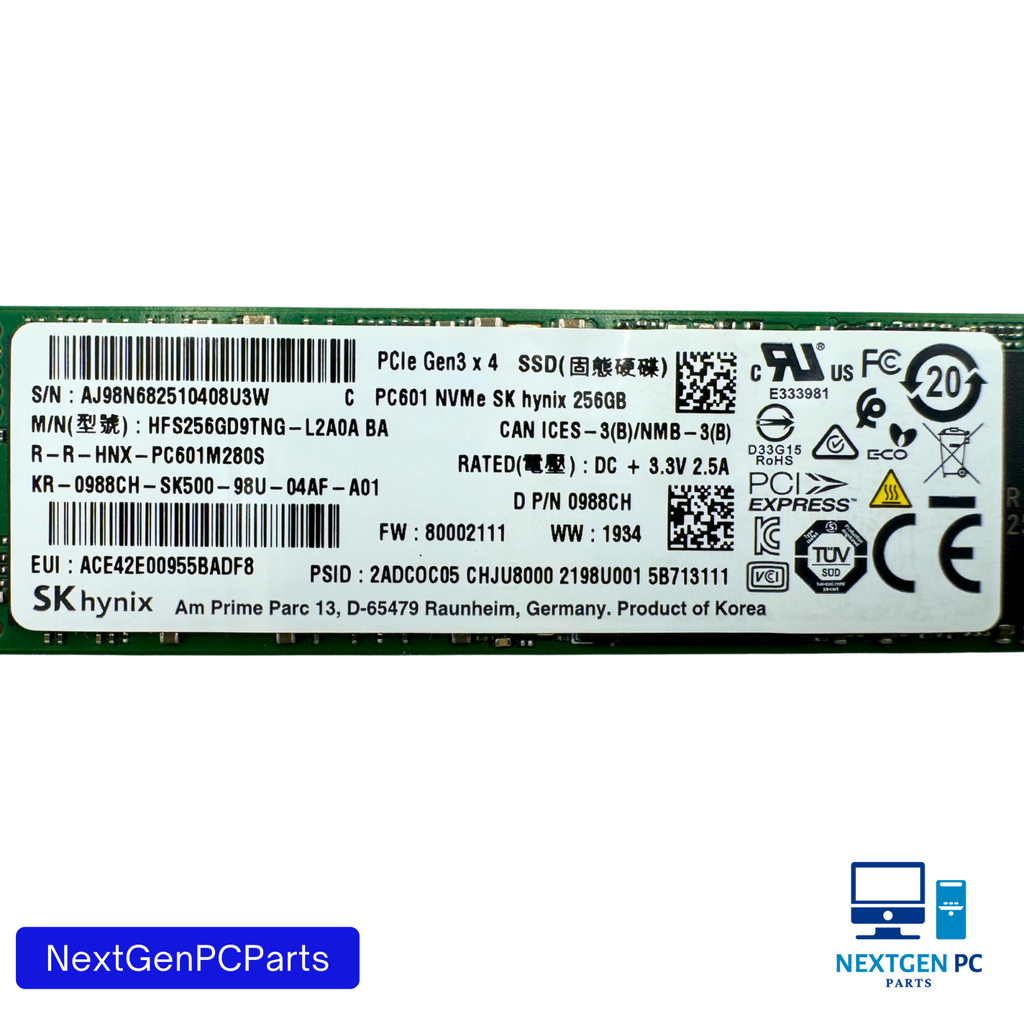 SK Hynix 256GB NVMe PCIe Gen3 x4 M.2 2280 SSD HFS256GD9TNG Tested Fast Drive
