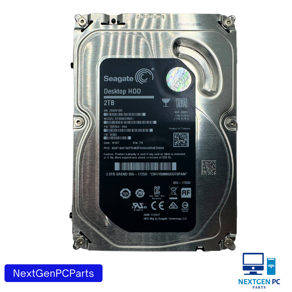 Seagate 2TB ST2000DM001 3.5" SATA III 7200RPM Desktop Internal HDD