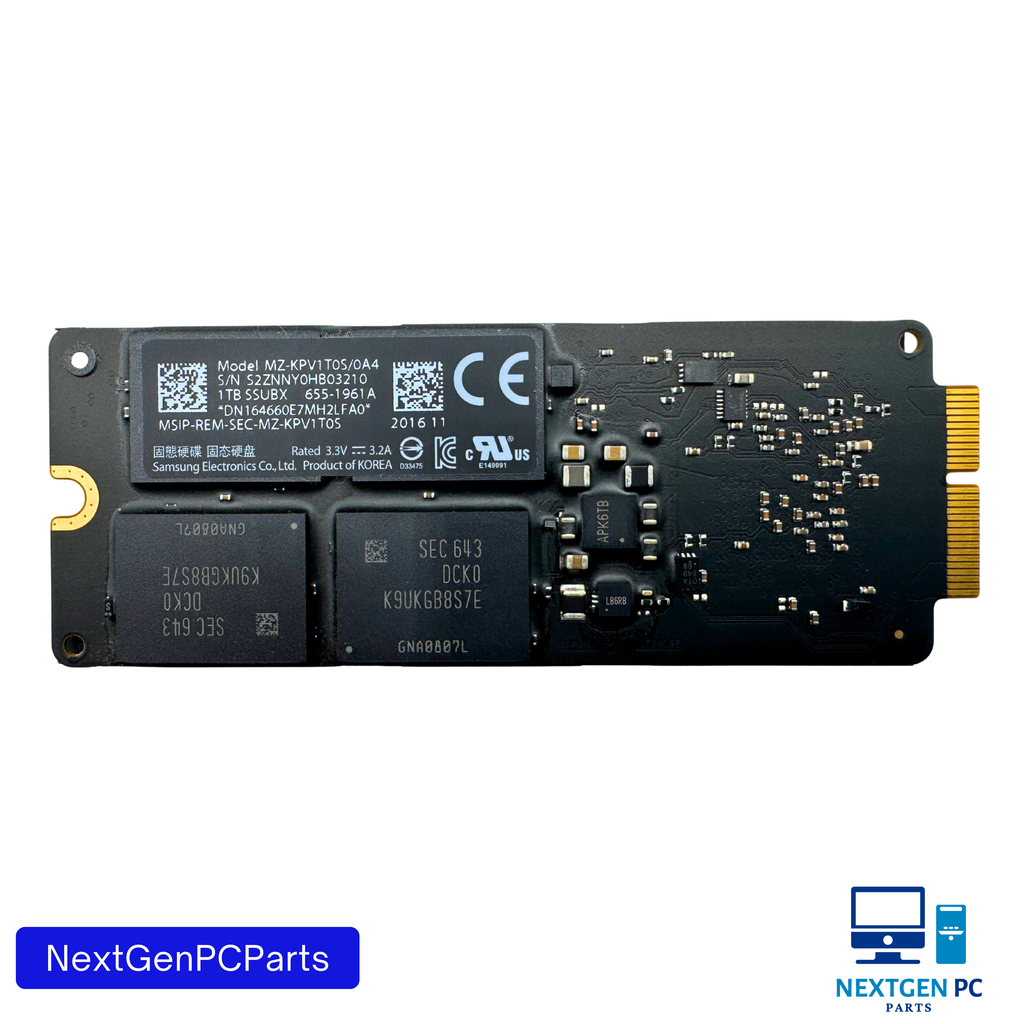 Samsung 1TB SSD MZ-KPV1T0S/0A4 SSUBX Genuine Apple MacBook Pro 655-1961A
