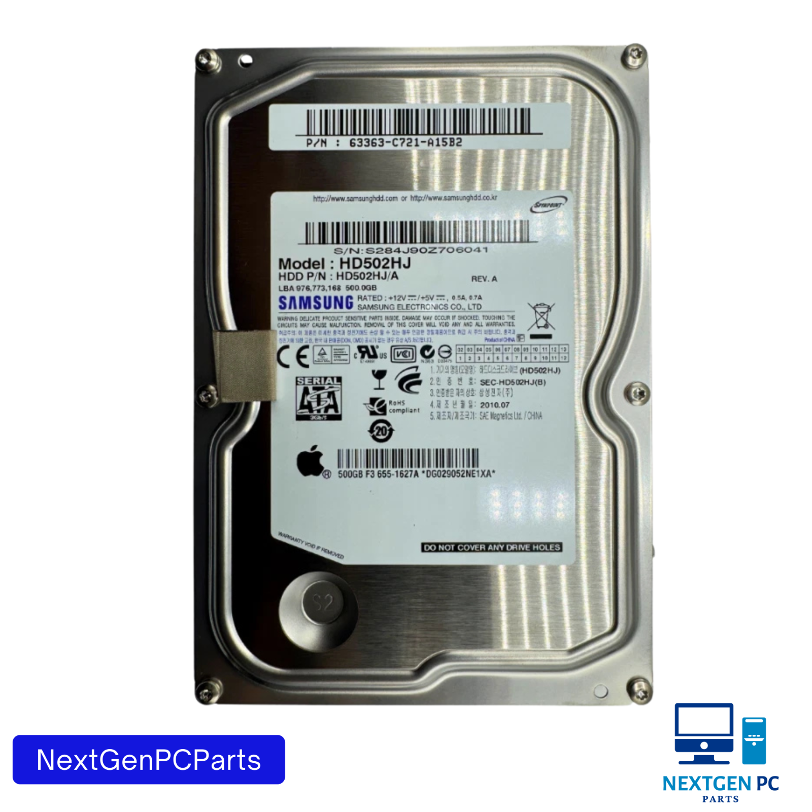 Samsung HD502HJ 500GB 7200RPM SATA II 3.5" Hard Drive HDD - Tested