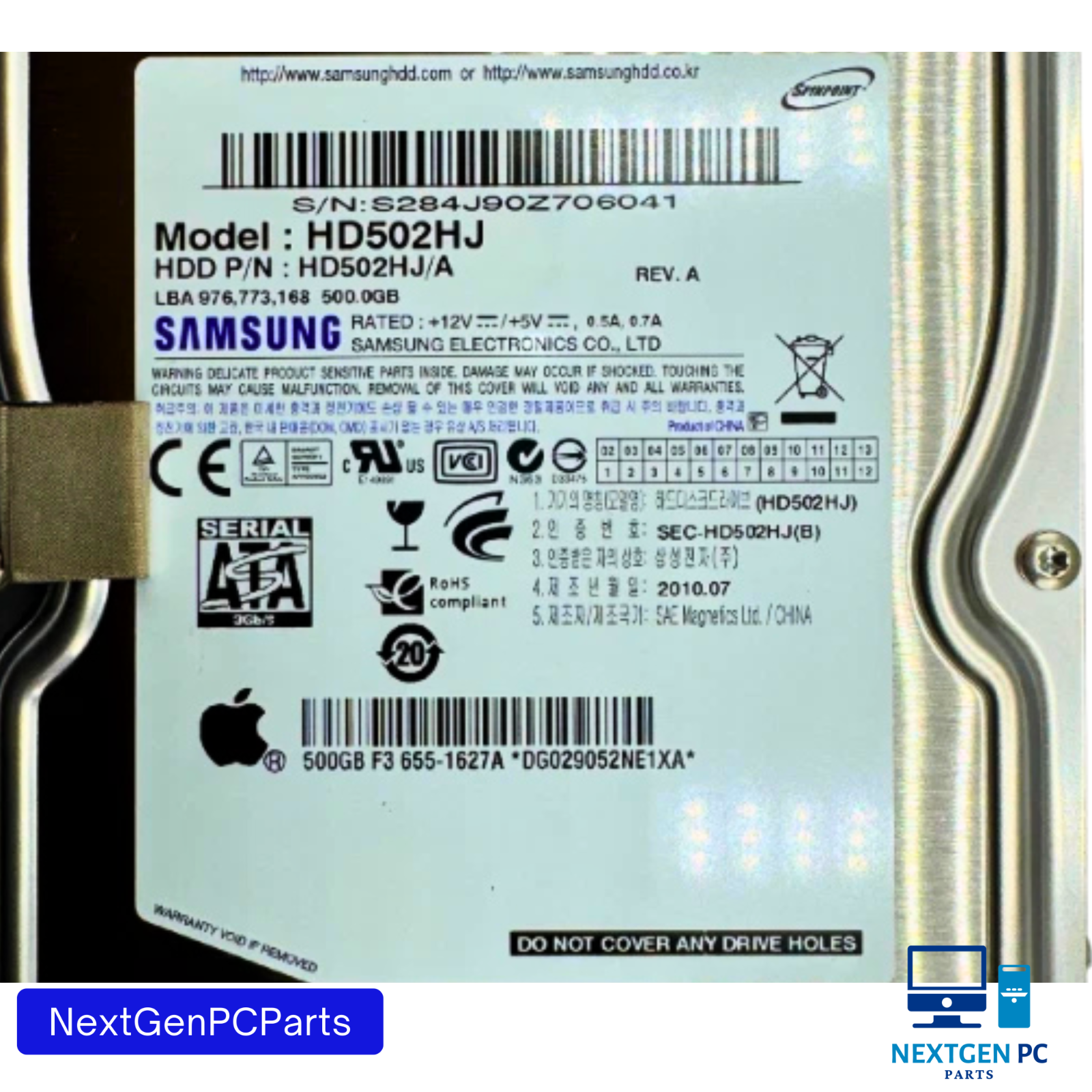 Samsung HD502HJ 500GB 7200RPM SATA II 3.5" Hard Drive HDD - Tested