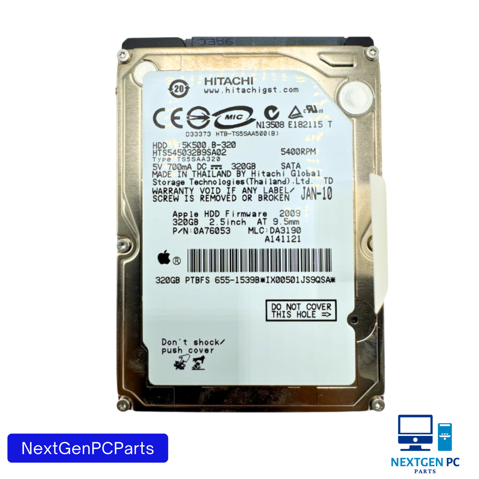 Hitachi 320GB SATA 2.5" Hard Drive HDD HTS545032B9SA02 5400RPM Tested
