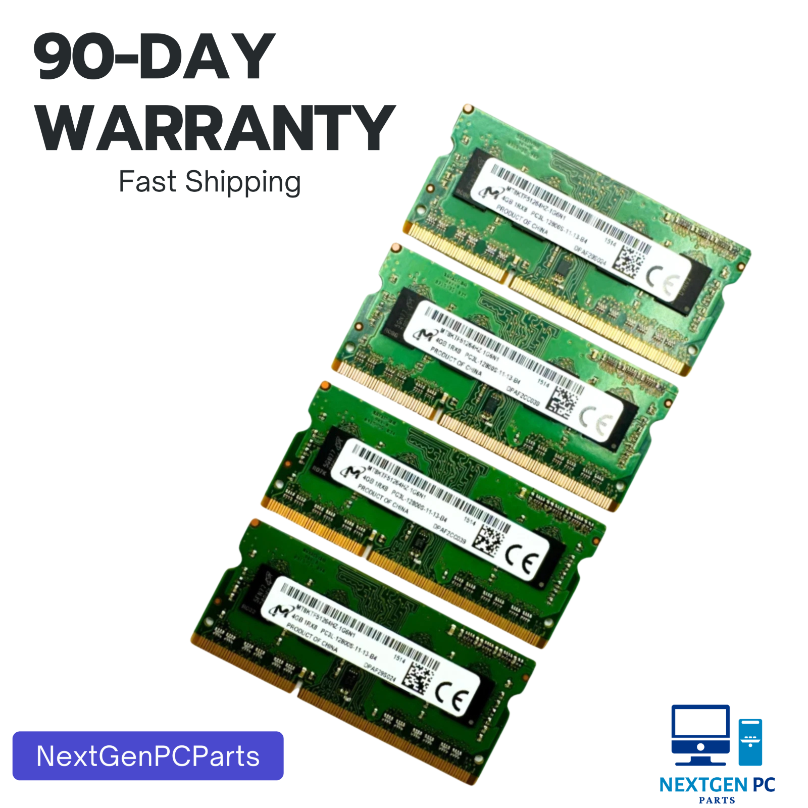 16GB Micron (4X4GB) PC3L-12800S DDR3 204pin Memory MT8KTF51264HZ-1G6N1
