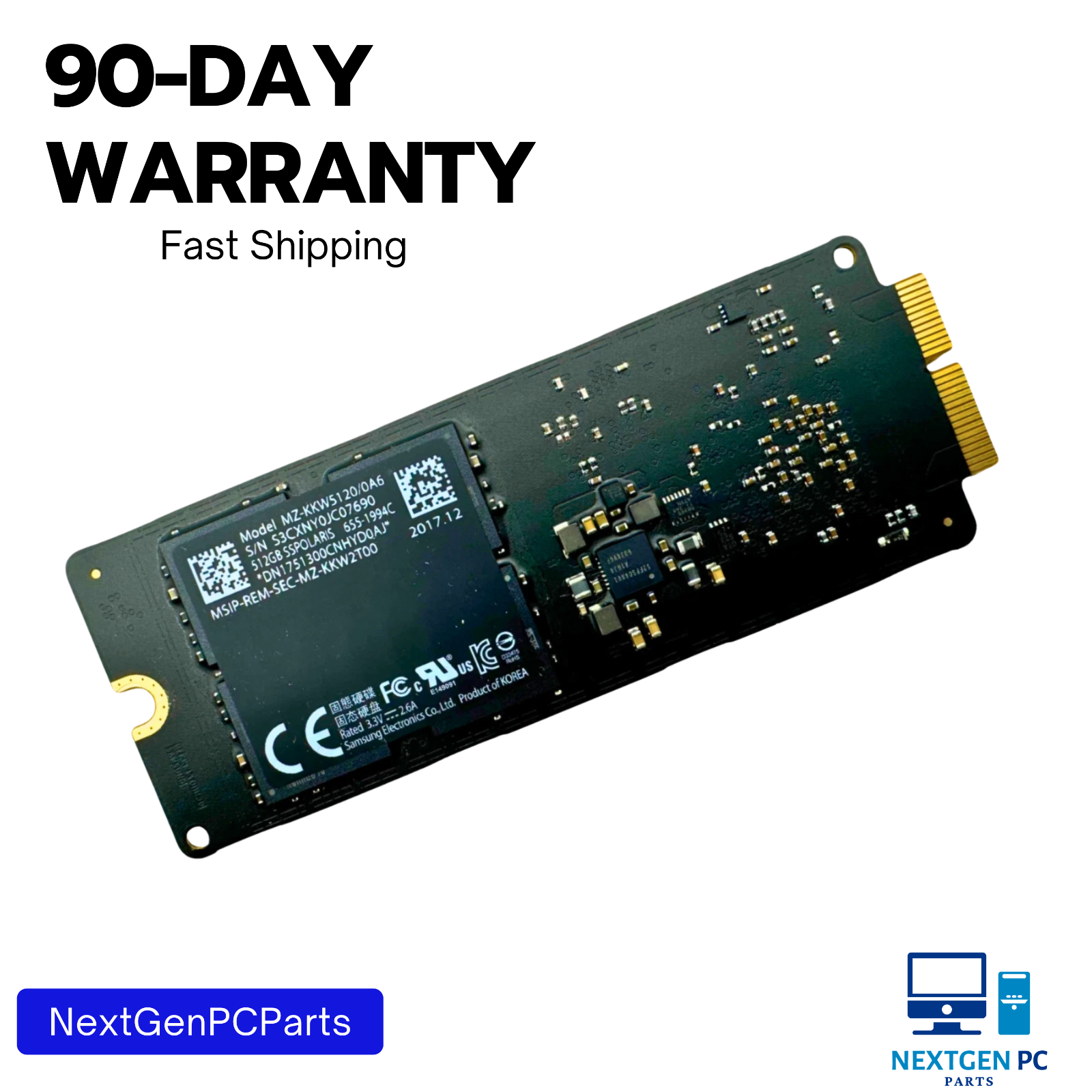 Apple Samsung 512GB SSD MZ-KKW5120/0A6 SSPOLARIS 655-1994C iMac MacBook Pro 2017