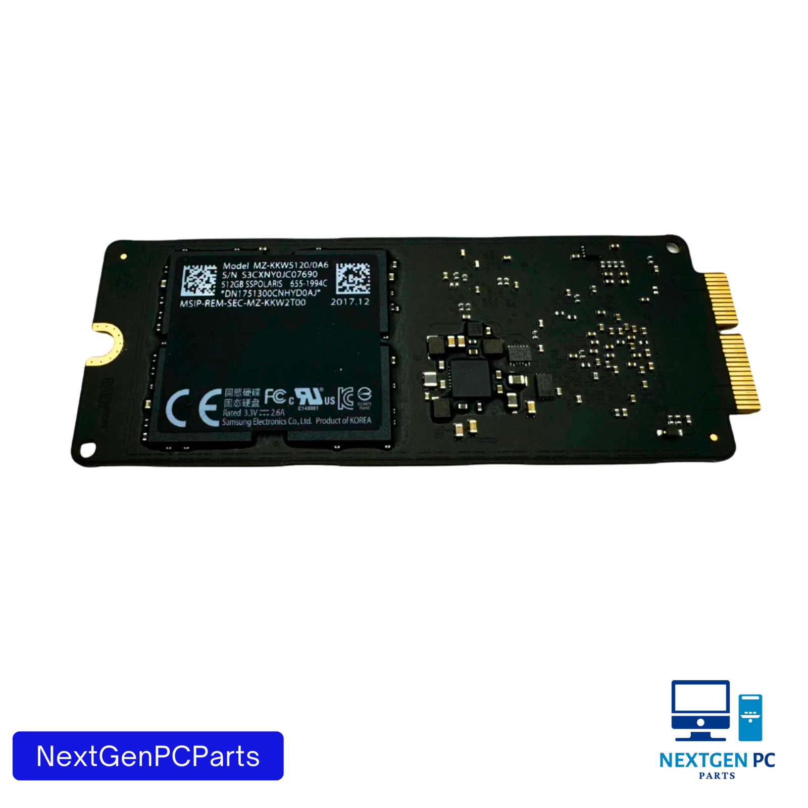 Apple Samsung 512GB SSD MZ-KKW5120/0A6 SSPOLARIS 655-1994C iMac MacBook Pro 2017