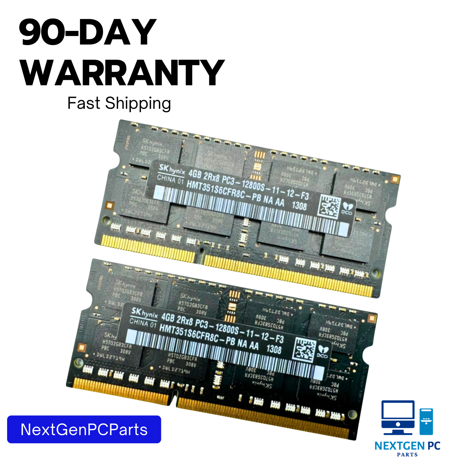 Apple SK Hynix 8GB (2X4GB) DDR3 2RX8 PC3-12800S HMT351S6CFR8C-PB Memory RAM