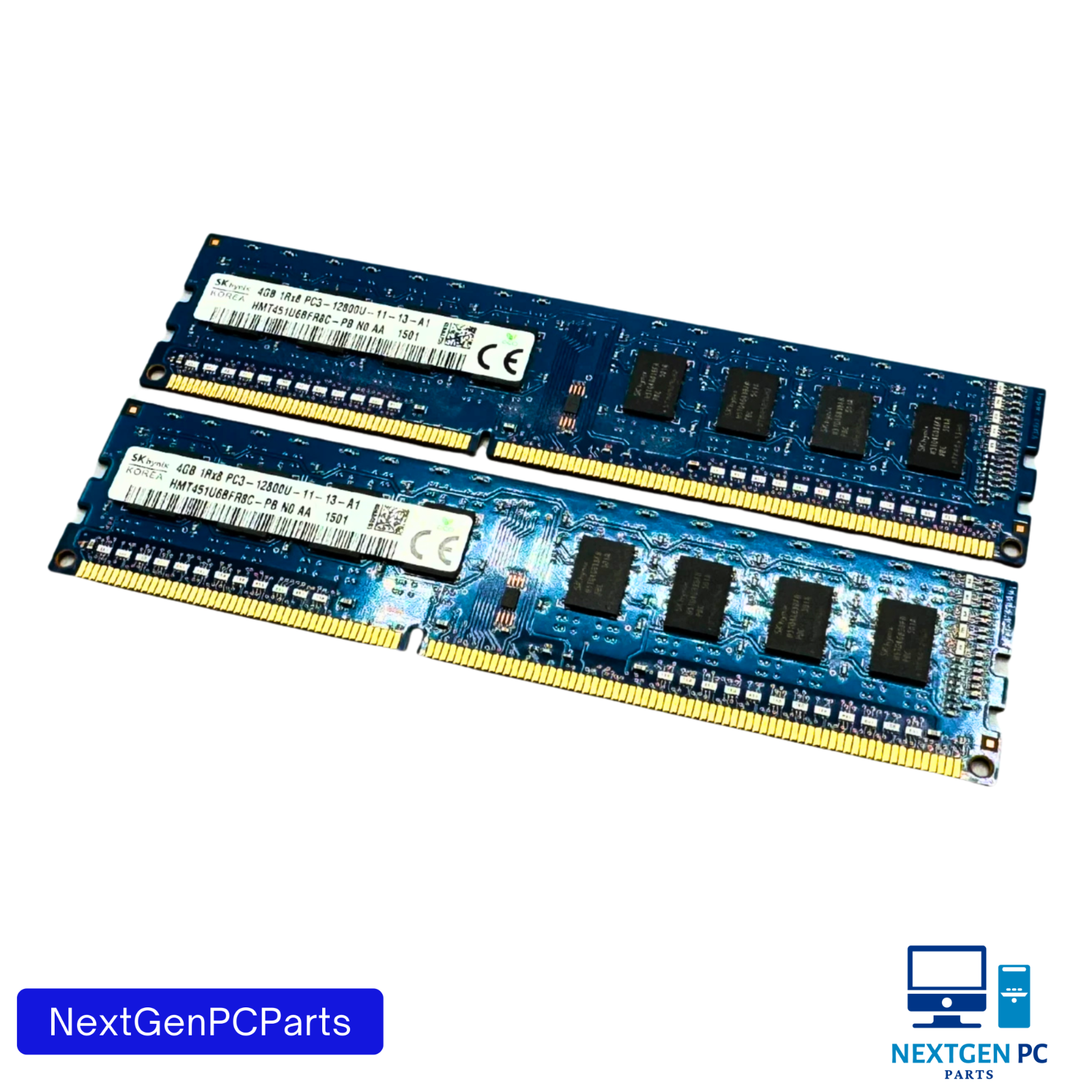 SK Hynix 8GB (2x4GB) 1Rx8 PC3-12800U Desktop Memory RAM HMT451U6BFR8C Tested