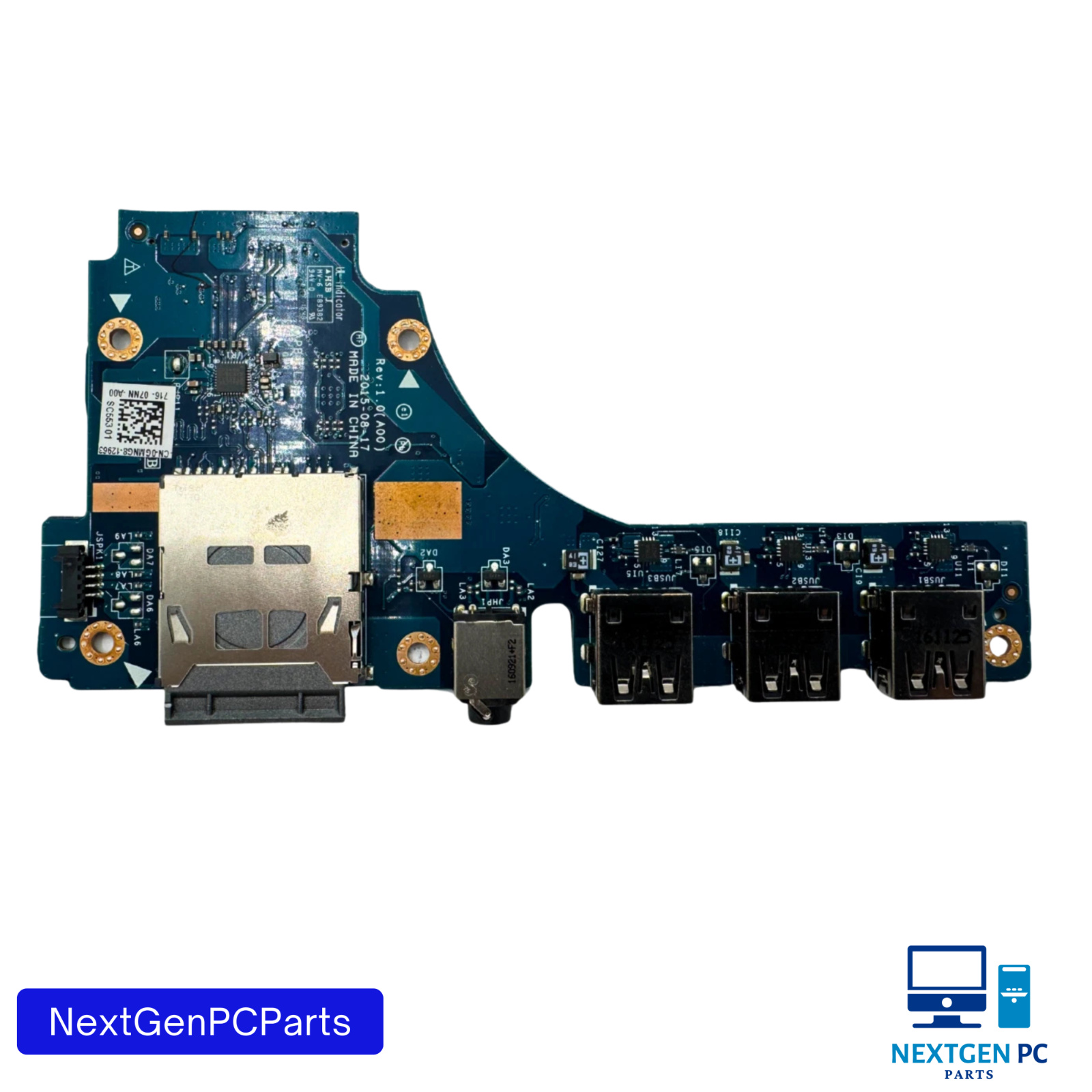 Dell Precision 17 7710 Right Side I/O Board with Audio Jack & USB Port