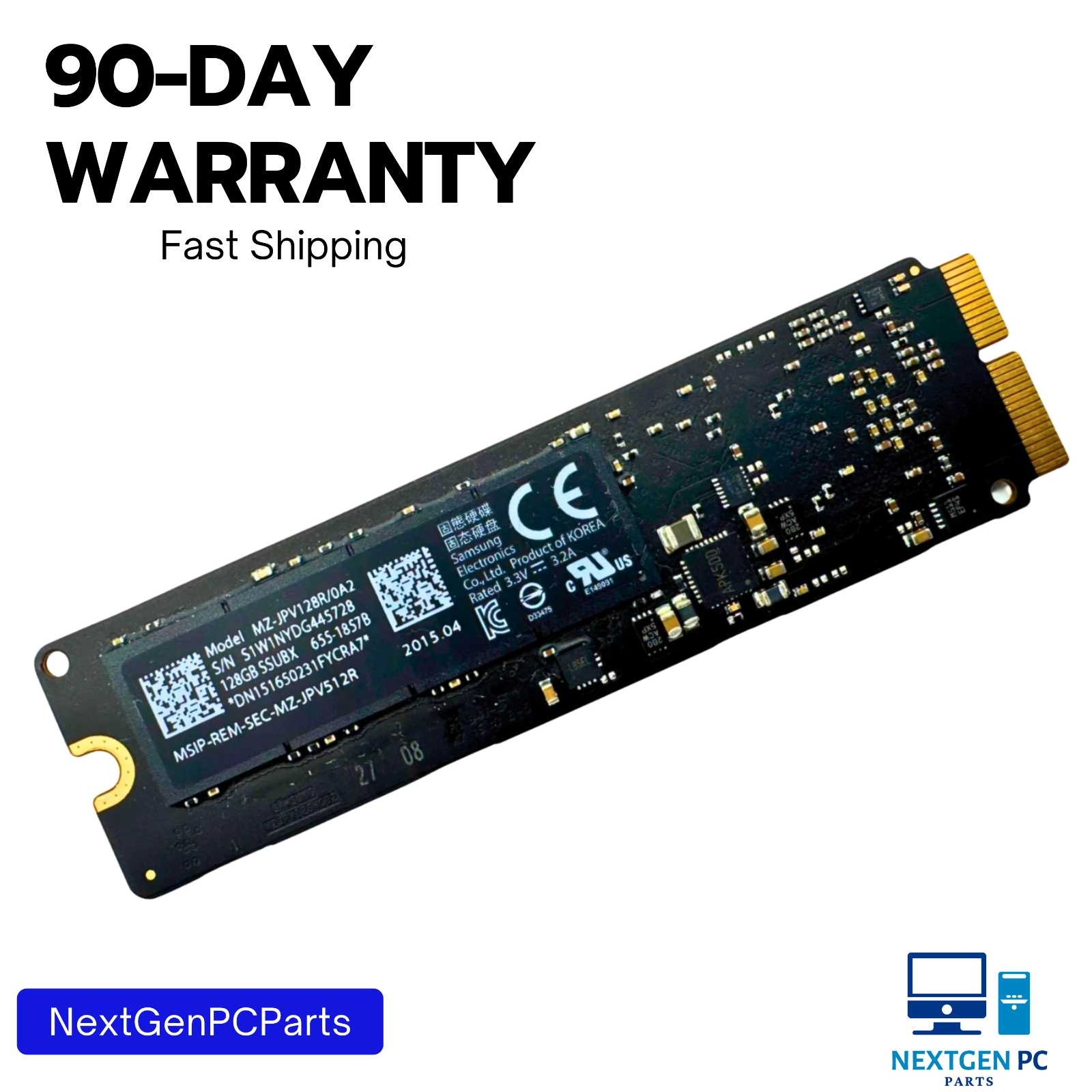 MacBook Air A1466 2015 2017 Samsung 128GB SSD MZ-JPV128R/0A2 655-1857B 655-1857J