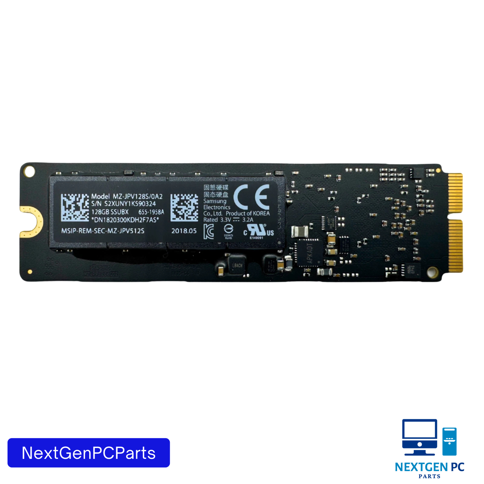 MacBook Air A1466 2015 2017 Samsung 128GB SSD MZ-JPV128S/0A2 655-1958A