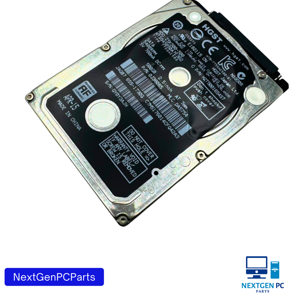 HGST 500GB 2.5" SATA Hard Drive HDD Z5K500-500 0J38085 HTS545050A7E362