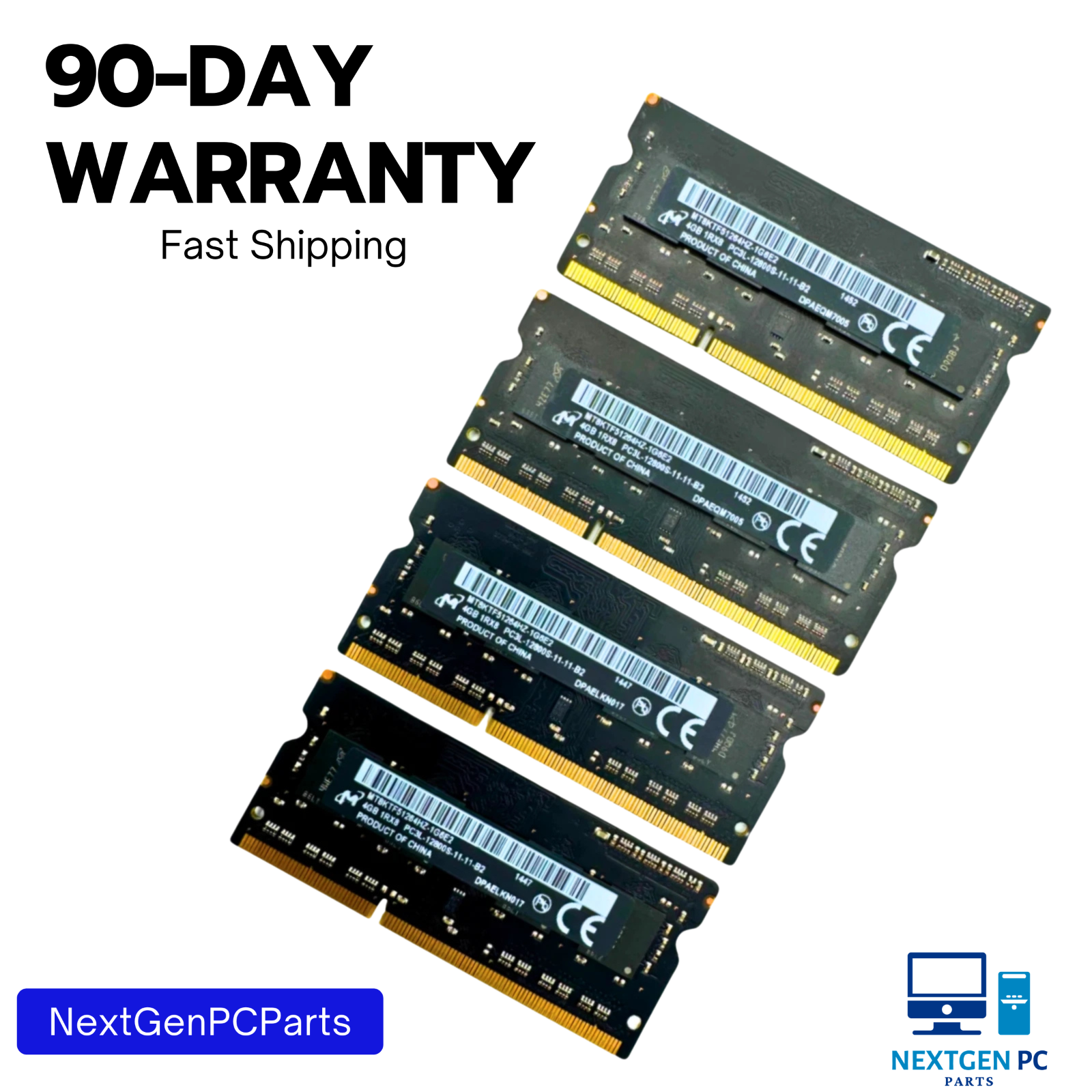 Micron 16GB (4X4GB) 1Rx8 PC3L-12800S Laptop Memory Ram MT8KTF51264HZ-1G6E2