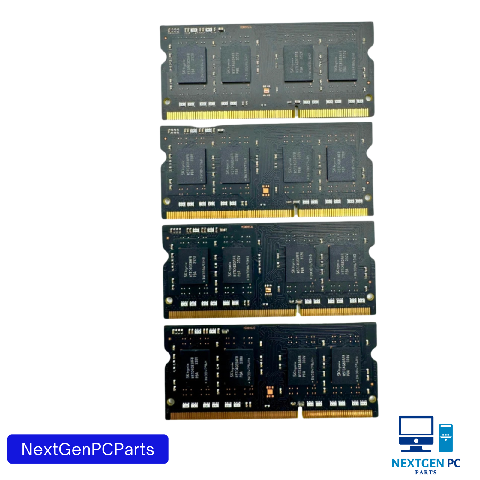 Lot of 4 APPLE SK Hynix 4GB DDR3 RAM 1Rx8 Memory PC3L-12800S HMT451S6AFR8A-PB