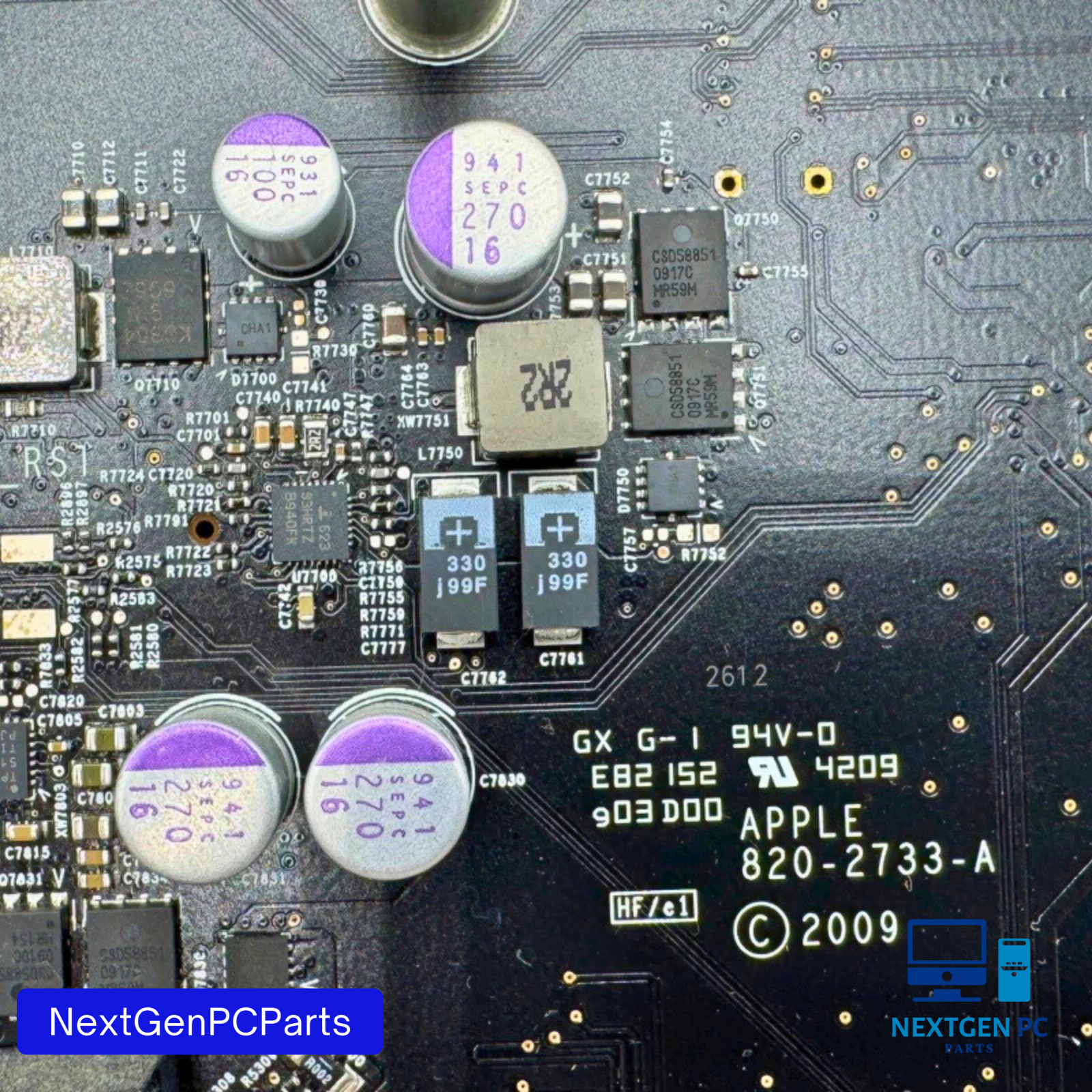 Apple iMAC AIO 27" A1312 Late 2009 Desktop Intel Logic Board LGA1156 820-2733-A