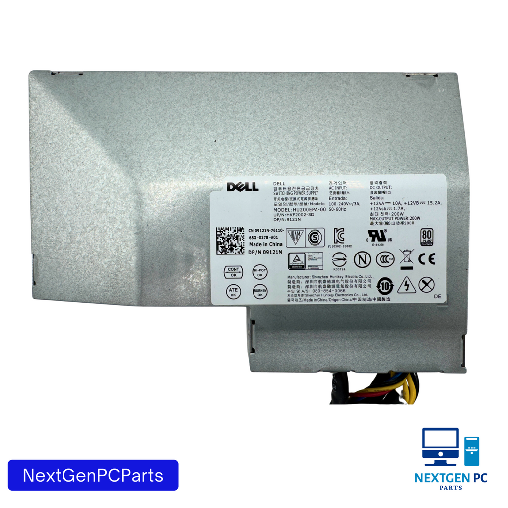 Dell OptiPlex 7440 AIO 200W Power Supply HU200EPA-00 09121N 68G-0278-A01