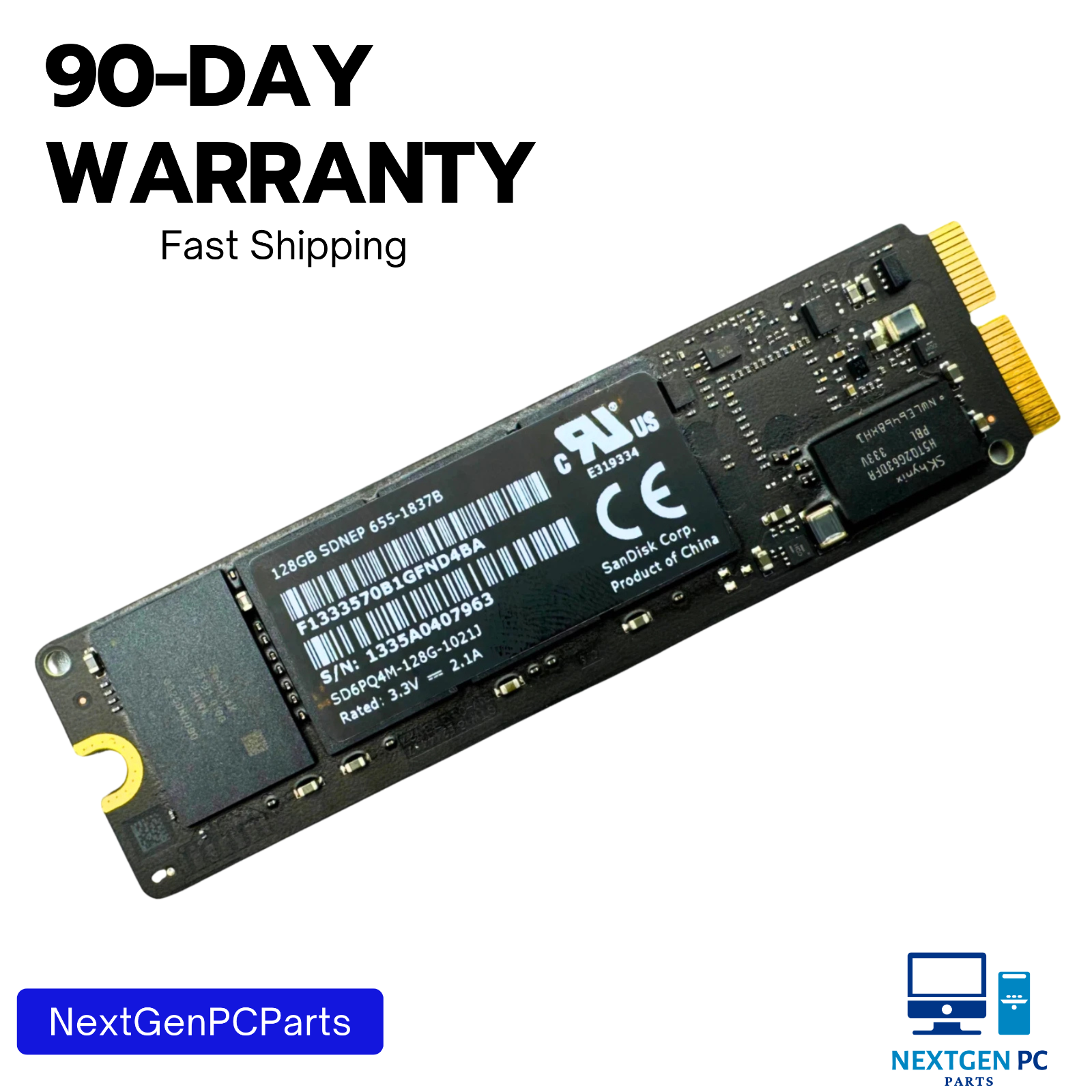 Apple SanDisk 128GB PCIe SSD SDNEP 655-1837B MacBook Air/Pro iMac 2013–2015