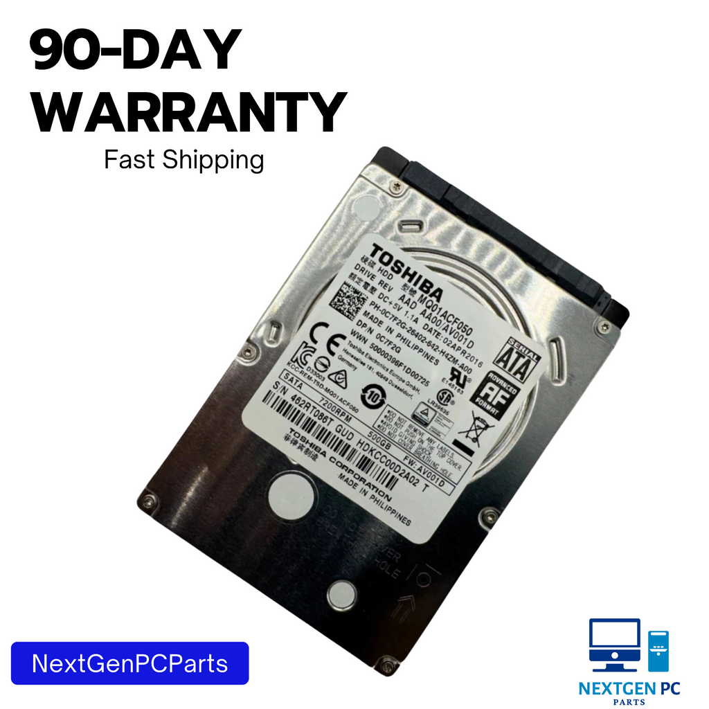 Dell Toshiba MQ01ACF050 2.5" 500GB 7200RPM SATA HDD Internal Hard Drive C7F2G