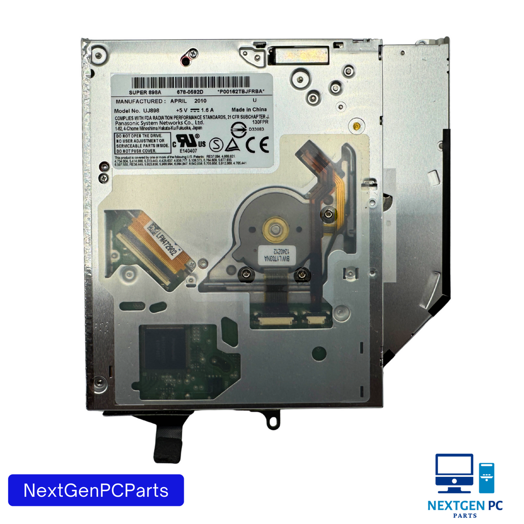 Apple MacBook A1342 SuperDrive UJ-898A 8X DVD-RW Optical Drive 678-0592D