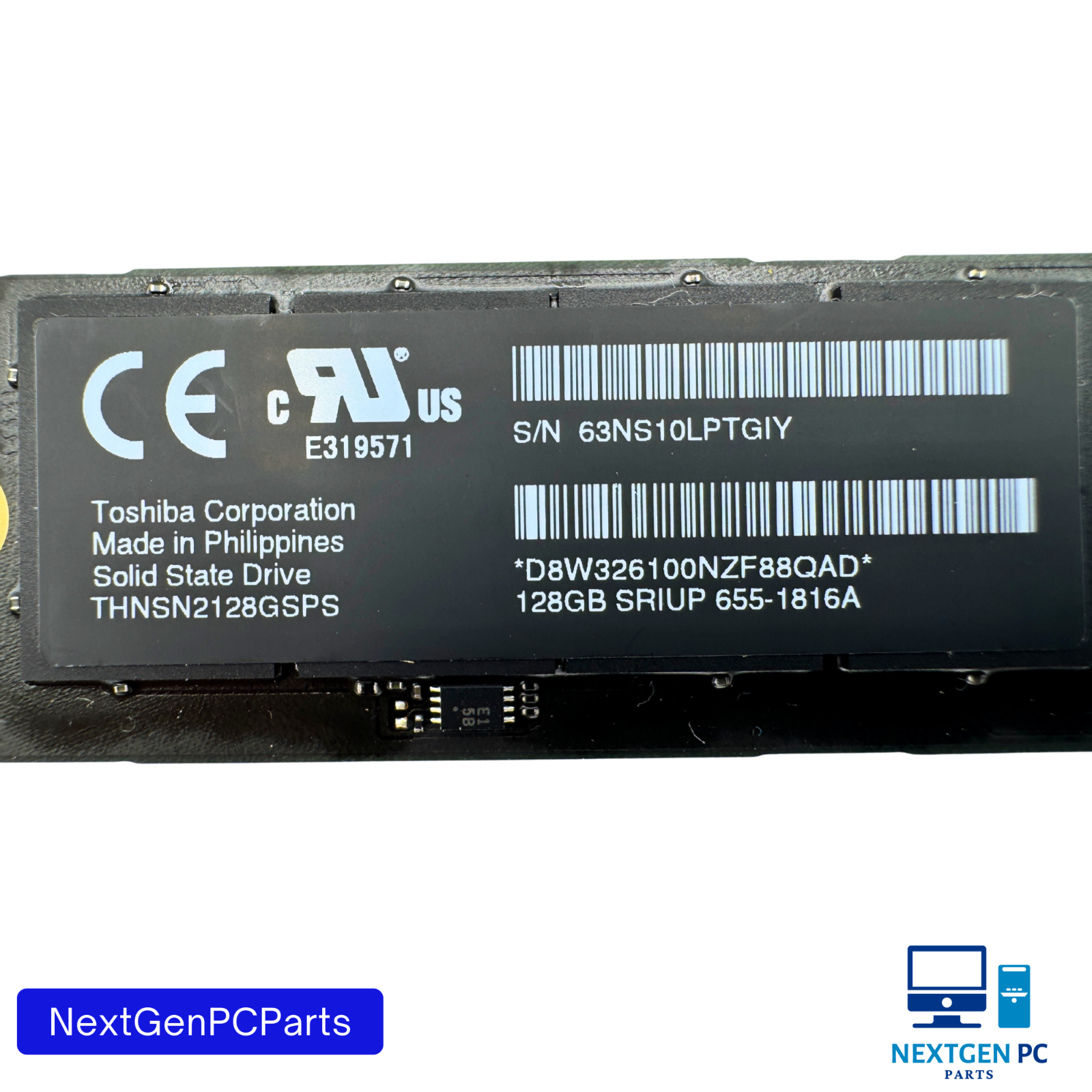 Apple Toshiba 128GB SSD THNSN2128GSPS 655-1816A MacBook Air/Pro 11" 13" 2013–201