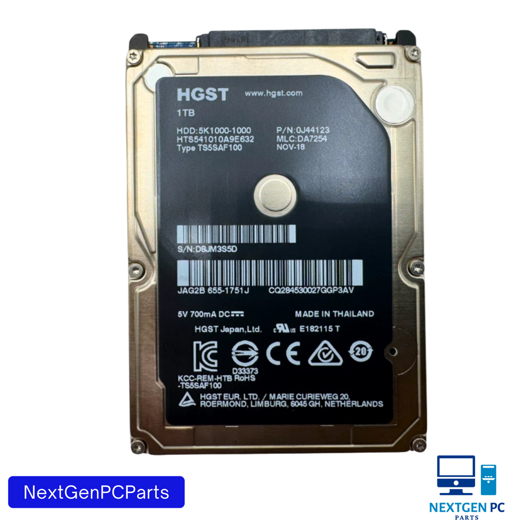 Apple HGST 1TB 2.5" SATA HDD 5400RPM HTS541010A9E632/HTS541010A9E662 Tested