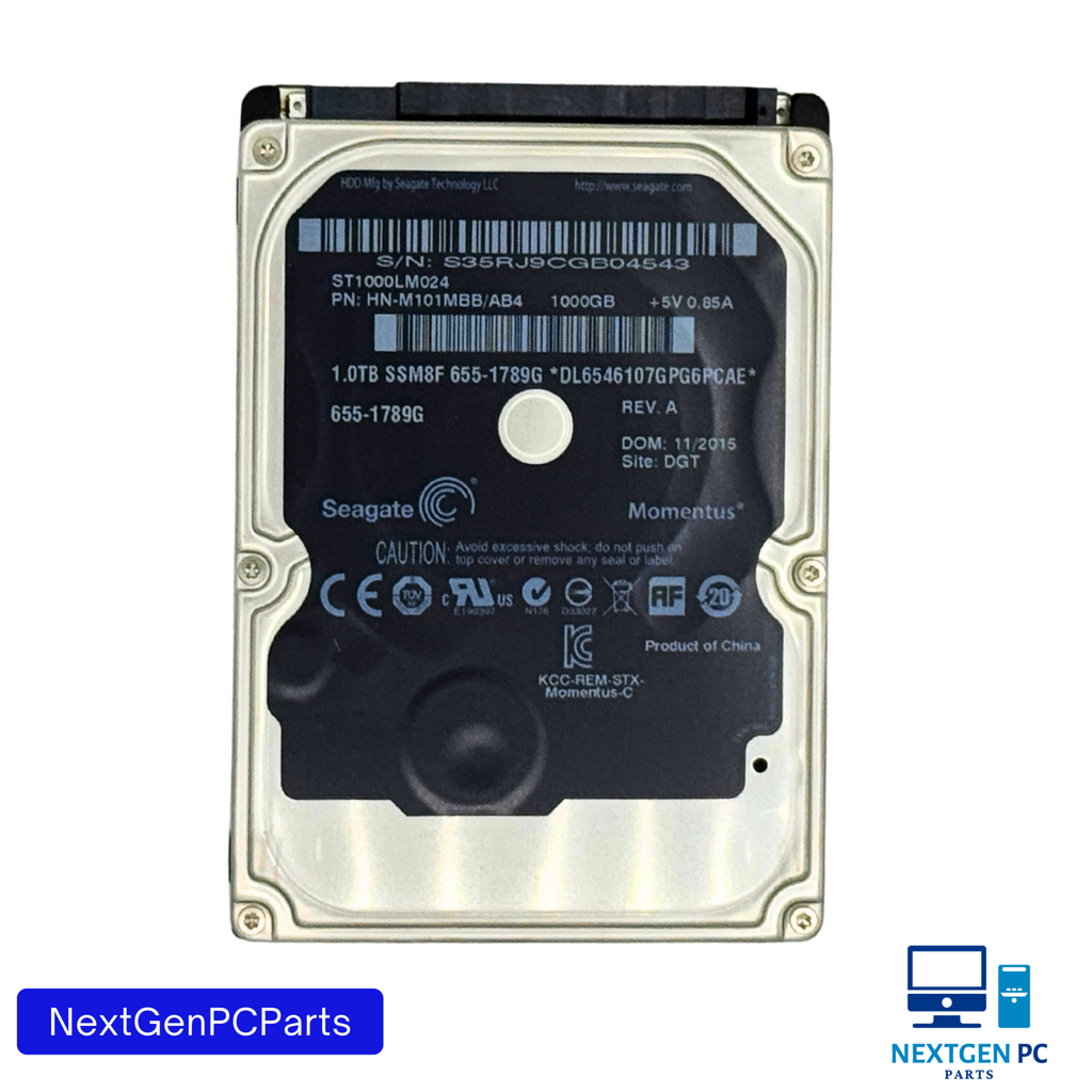 Seagate 1TB 2.5" HDD Momentus ST1000LM024 HN-M101MBB/AB4 655-1789G Tested