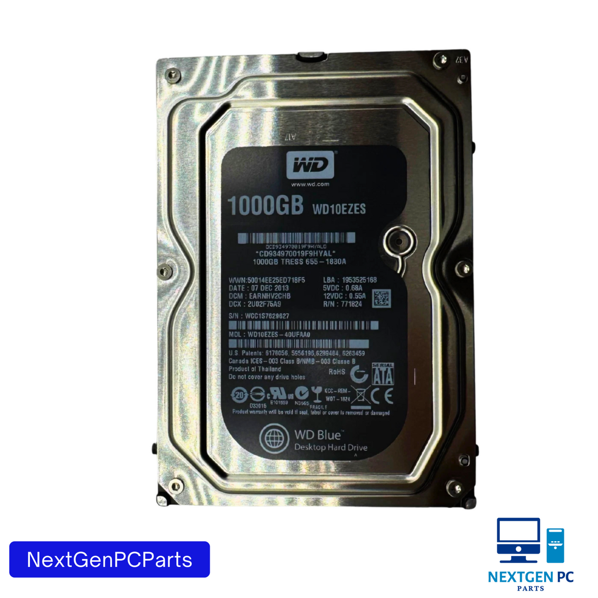 Western Digital WD10EZES-40UFAA0 1TB 3.5" SATA Desktop Hard Drive HDD