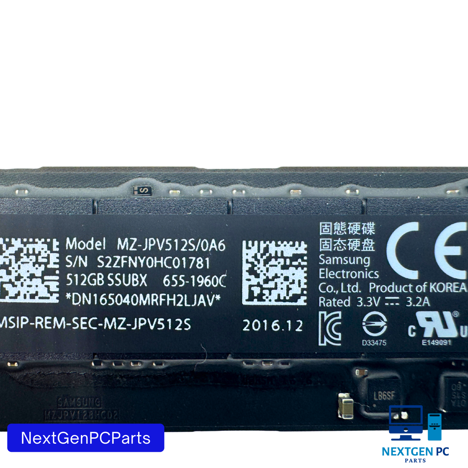 Apple 512GB SSD Solid State Drive MZ-JPV512S/0A6 655-1960C Samsung MacBook Pro