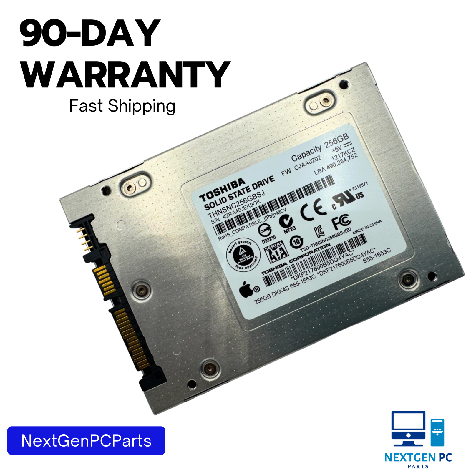 Genuine Apple Toshiba 256GB SATA III SSD for MacBook Pro and iMac Upgrade