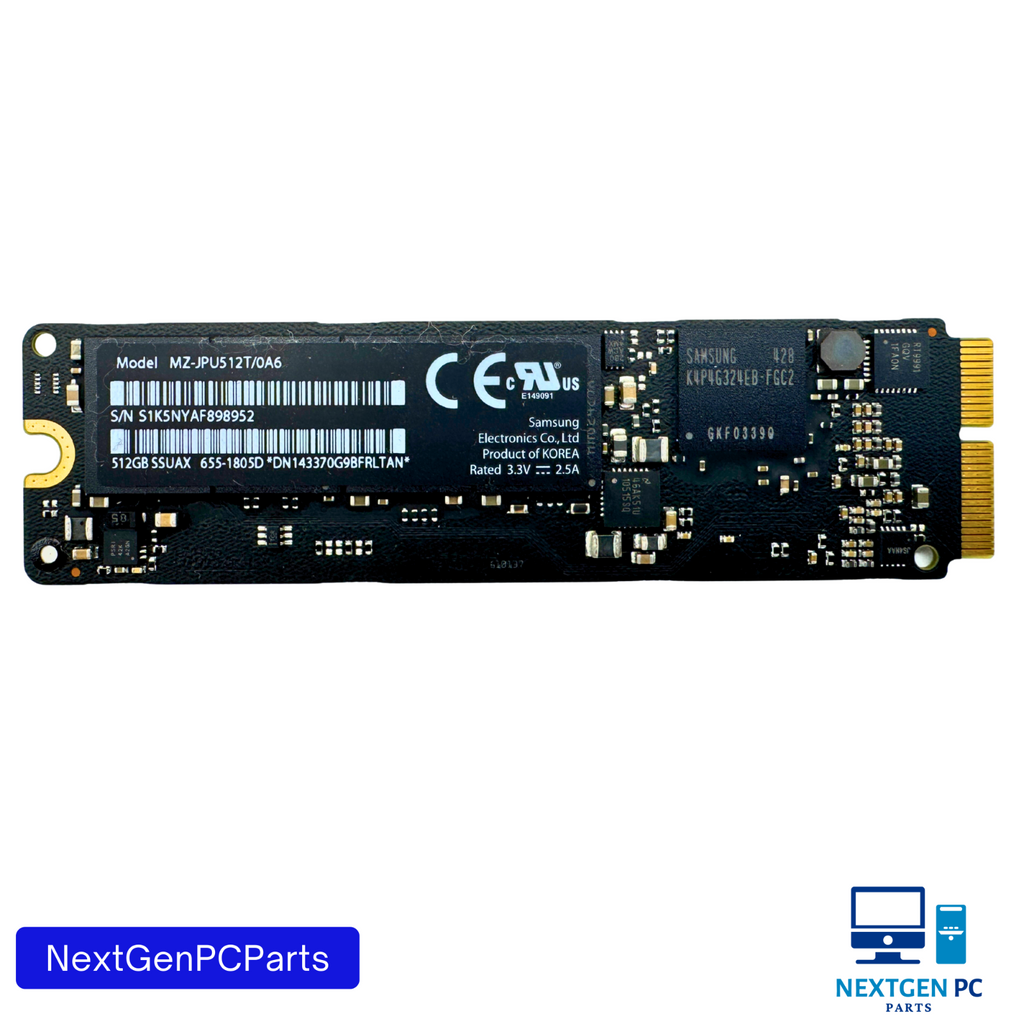 Apple Samsung 512GB SSUAX SSD MZ-JPU512T/0A6 655-1805D Solid State Drive
