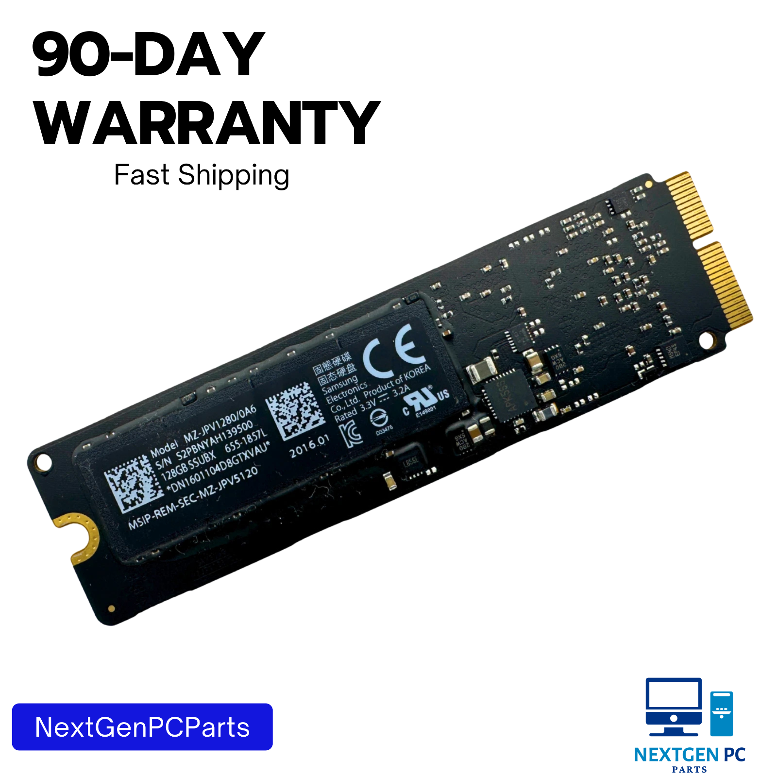Genuine Samsung 128GB SSD MZ-JPV1280/0A6 for MacBook iMac 2015 Models