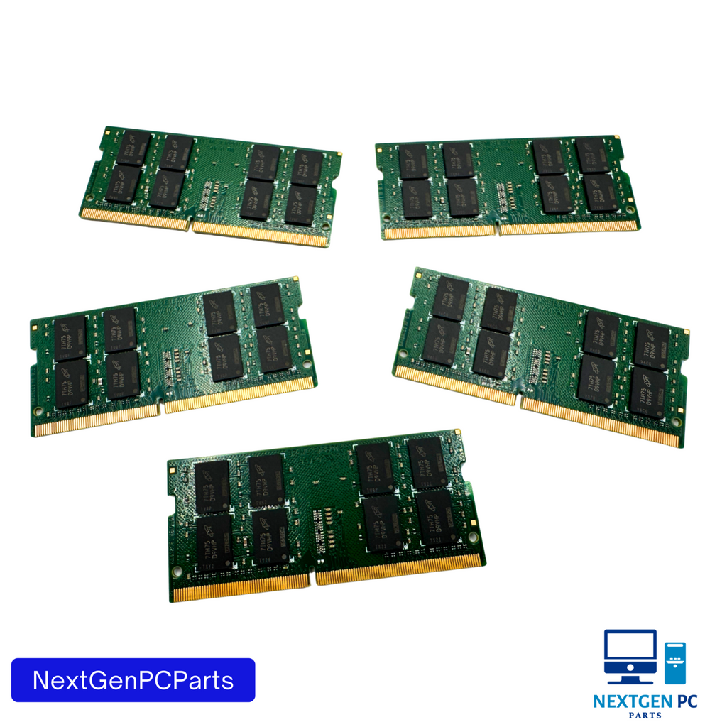 Lot of 5 Crucial 16GB (5x16GB) 80GB DDR4 2400MHz SO-DIMM PC4-2400 CT16G4S24AM