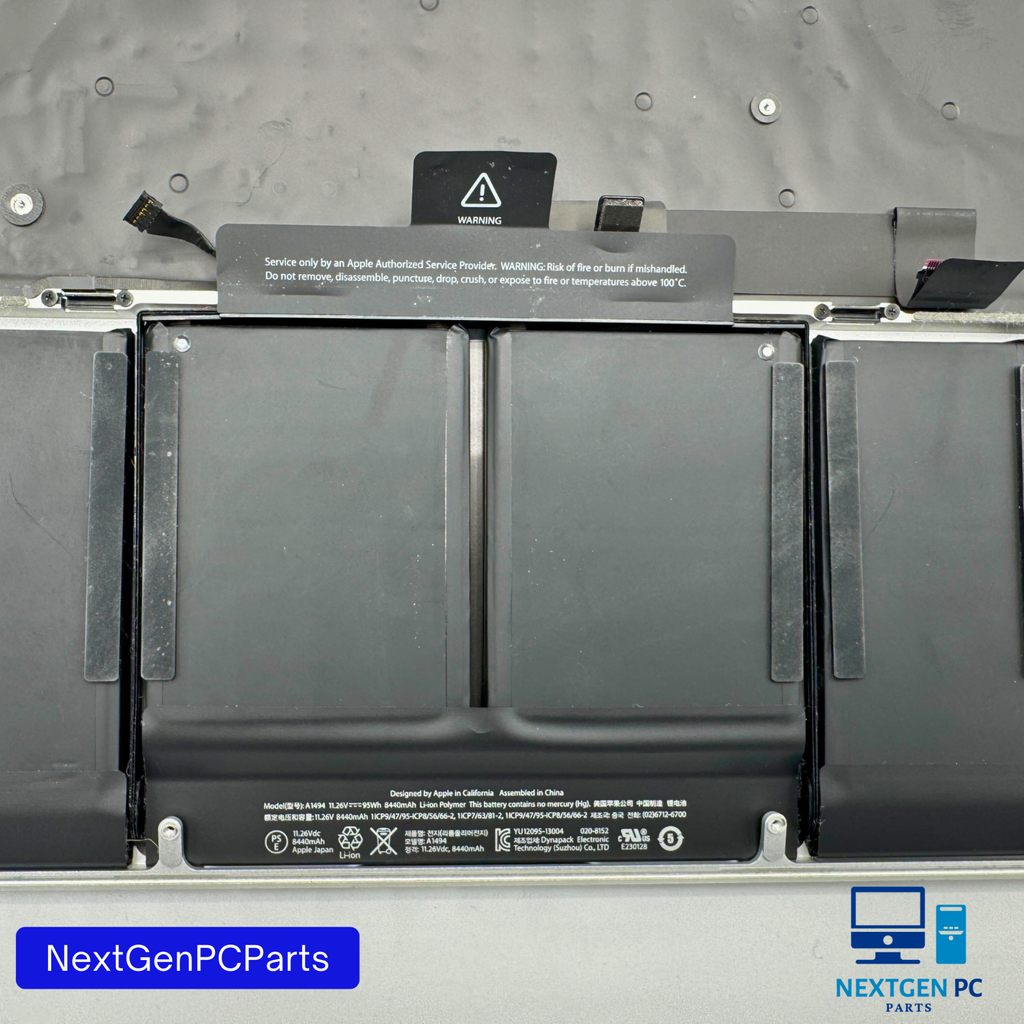 MacBook Pro 15" Late 2013 Mide 2014 A1398 Top Case Palmrest Keyboard Battery