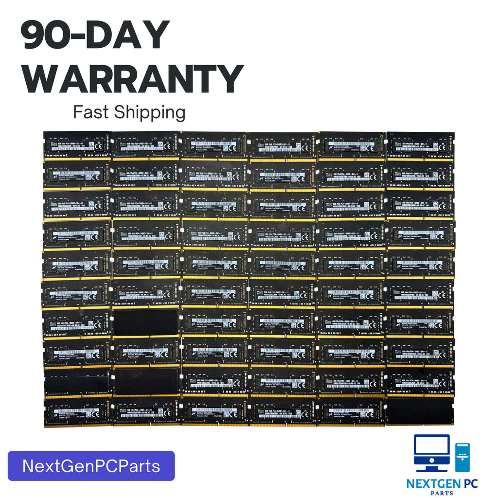 Lot of 60 8GB DDR4 SODIMM RAM PC4-2400T 2666V 1Rx8 SK Hynix Micron Tested