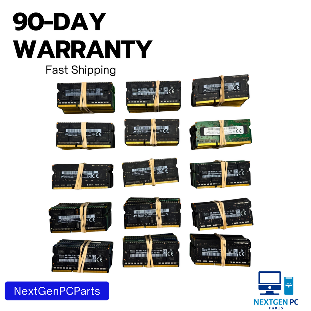 Lot of 150 4GB DDR3 PC3 SO-DIMM Laptop RAM Memory-Mixed Speeds and Brands