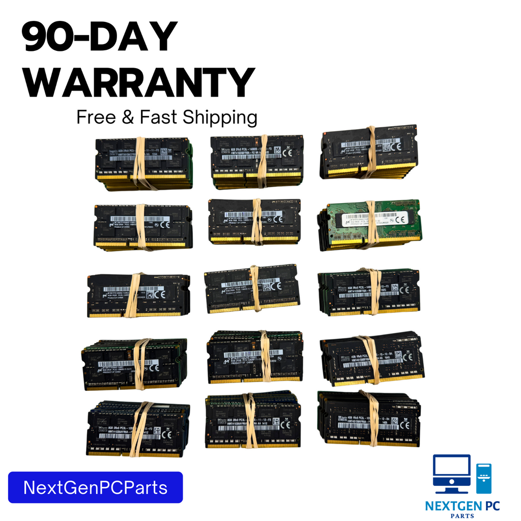 Lot of 150 4GB DDR3 PC3 SO-DIMM Laptop RAM Memory-Mixed Speeds and Brands