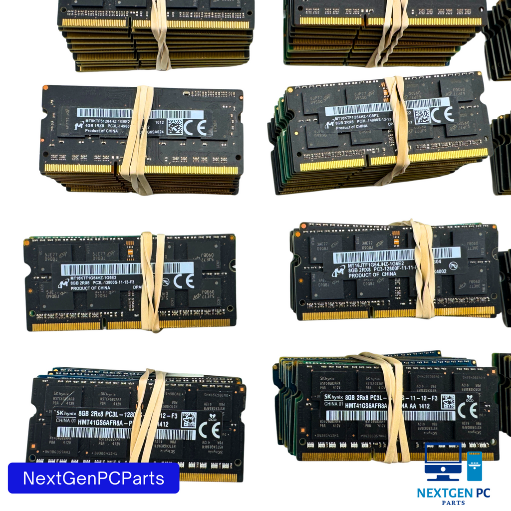 Lot of 150 4GB DDR3 PC3 SO-DIMM Laptop RAM Memory-Mixed Speeds and Brands