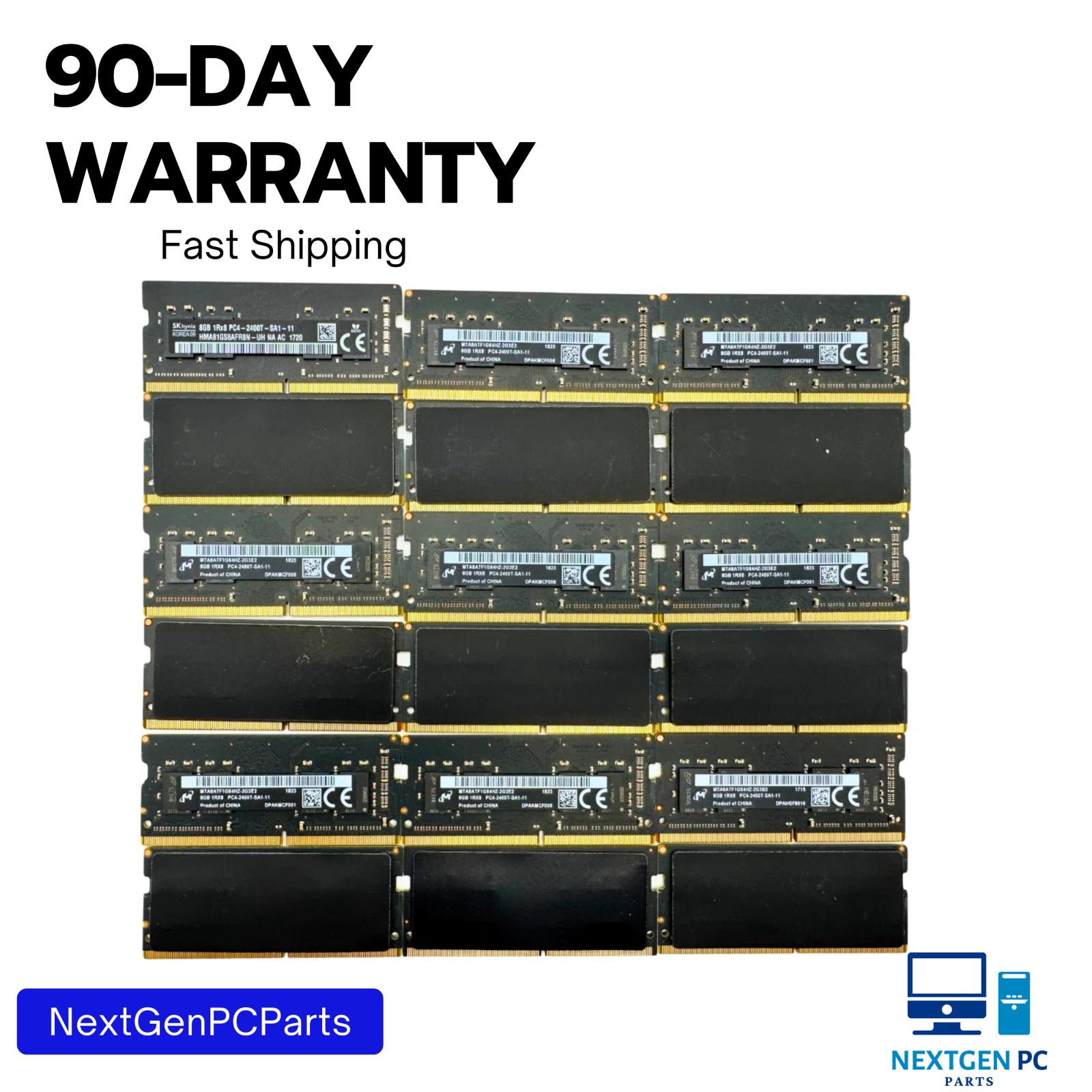 Lot of 18 8GB DDR4 SoDIMM 2400 1Rx8 2Rx8 SK Hynix Micron Laptop RAM Tested